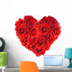 Heart Shaped Red Roses Wall Decal