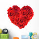 Heart Shaped Red Roses Wall Decal