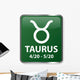 Taurus Astrology Sign Wall Decal
