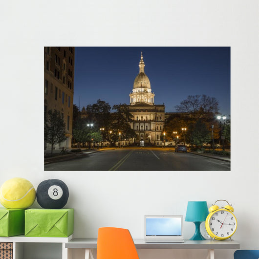 Michigan Capital Night Wall Decal
