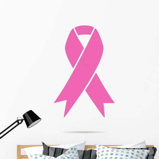 Pink Ribbon with Shadow Wall Decal