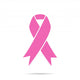 Pink Ribbon with Shadow Wall Decal