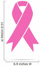 Pink Ribbon with Shadow Wall Decal