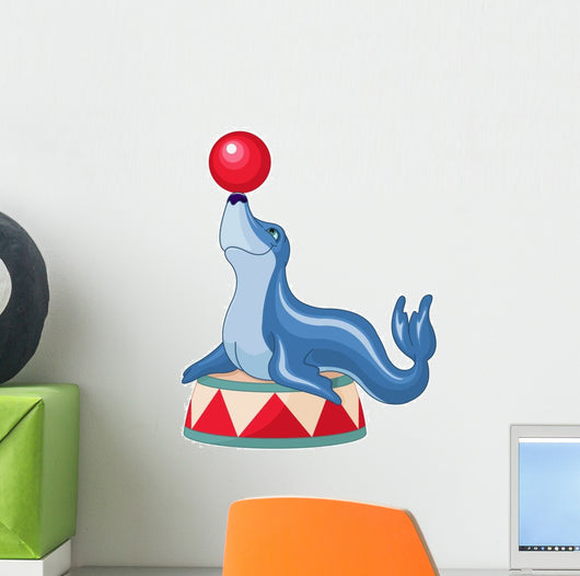 Circus Seal Wall Decal