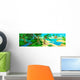 Cartoon Jungle and Sea Wall Decal Panoramic