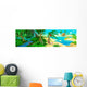 Cartoon Jungle and Sea Wall Decal Panoramic