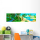 Cartoon Jungle and Sea Wall Decal Panoramic