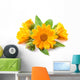 Yellow Calendula Flower Wall Decal