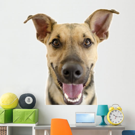 Happy Dog Face Wall Decal