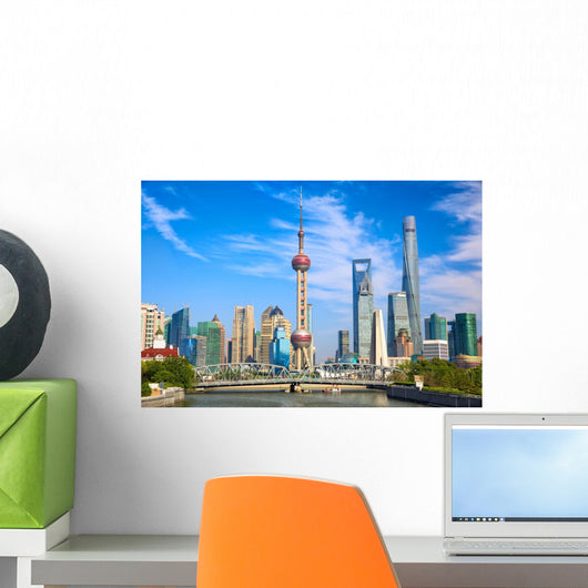 Shanghai Skyline Wall Decal