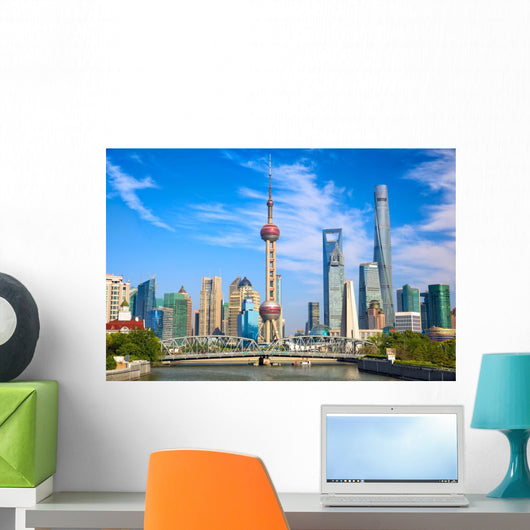 Shanghai Skyline Wall Decal