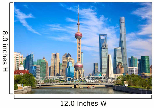 Shanghai Skyline Wall Decal