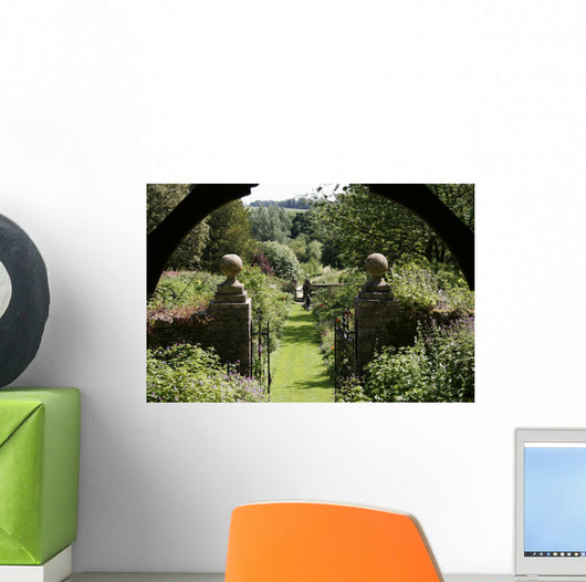 English Garden from Gazebo Wall Decal