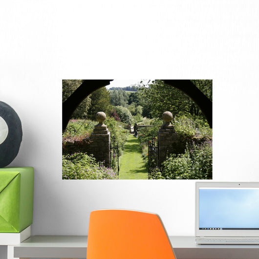 English Garden from Gazebo Wall Decal
