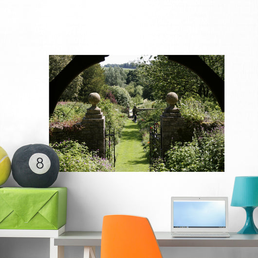 English Garden from Gazebo Wall Decal