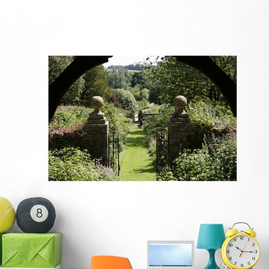 English Garden from Gazebo Wall Decal