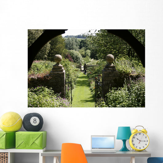 English Garden from Gazebo Wall Decal