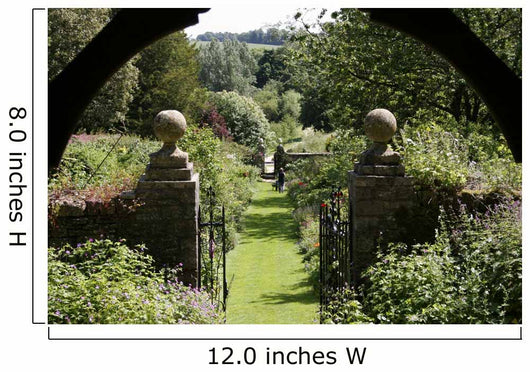 English Garden from Gazebo Wall Decal