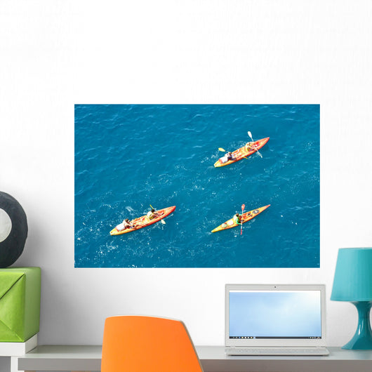 Three Kayaks Wall Decal