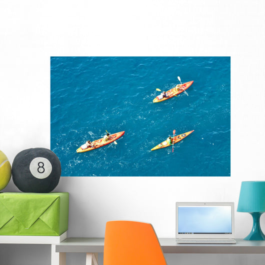 Three Kayaks Wall Decal