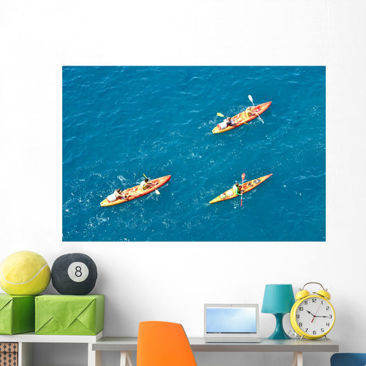 Three Kayaks Wall Decal