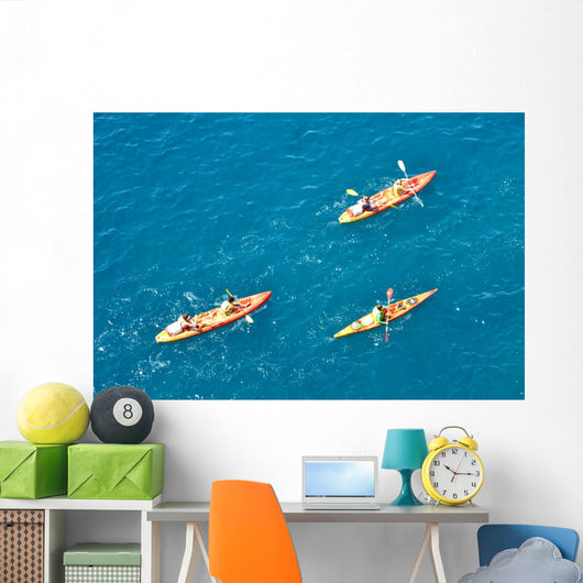 Three Kayaks Wall Decal