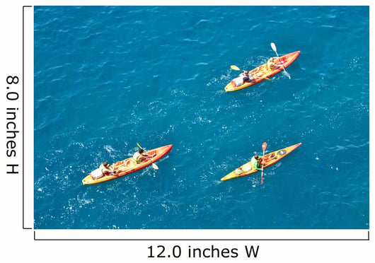 Three Kayaks Wall Decal