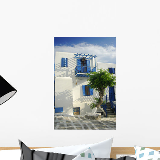 Whitewashed House Mykonos Wall Decal
