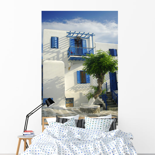 Whitewashed House Mykonos Wall Decal