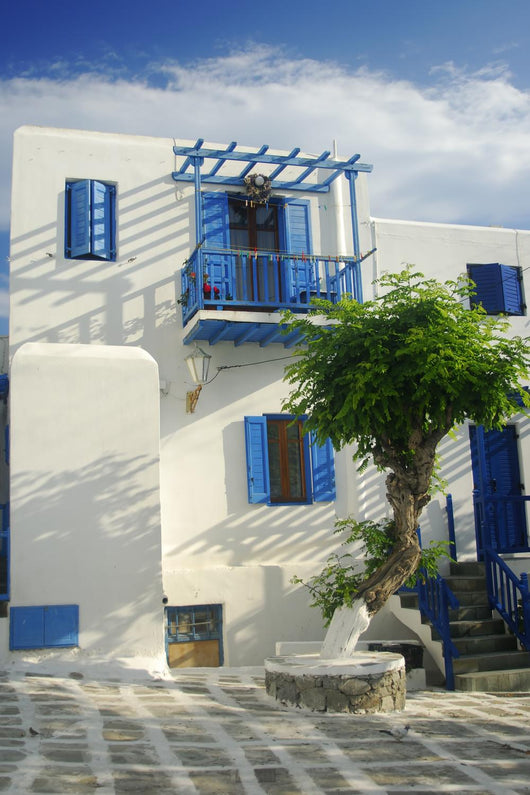 Whitewashed House Mykonos Wall Decal