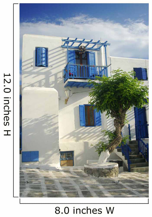 Whitewashed House Mykonos Wall Decal