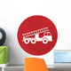 Vector Illustration Fire Engine Wall Decal