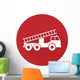 Vector Illustration Fire Engine Wall Decal