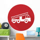 Vector Illustration Fire Engine Wall Decal