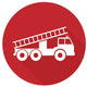 Vector Illustration Fire Engine Wall Decal