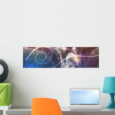 Physics Wall Decal Panoramic shown on a wall