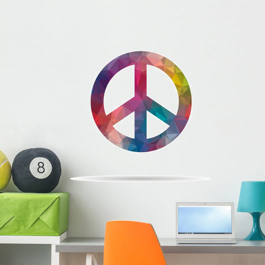 Low Poly Icon Colorful Wall Decal