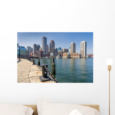Boston Haror Wall Decal shown on a wall