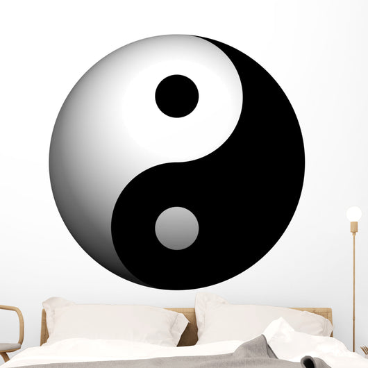 Yin Yang Sphere Wall Decal