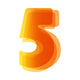 One Orange Number 5 Wall Decal