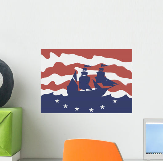 Sailing Ship Columbus Day Wall Decal