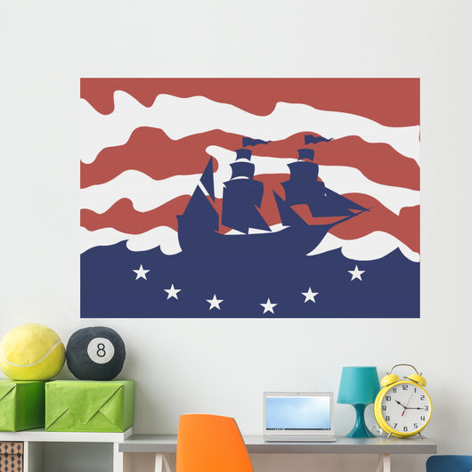Sailing Ship Columbus Day Wall Decal