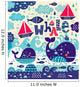 Cartoon Whale and Fish Wall Decal