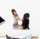 Young Woman and Rottweiler Wall Decal