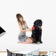 Young Woman and Rottweiler Wall Decal