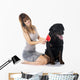 Young Woman and Rottweiler Wall Decal