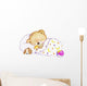 Sleeping Teddy Bear Wall Decal