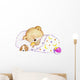 Sleeping Teddy Bear Wall Decal