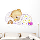 Sleeping Teddy Bear Wall Decal
