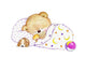 Sleeping Teddy Bear Wall Decal